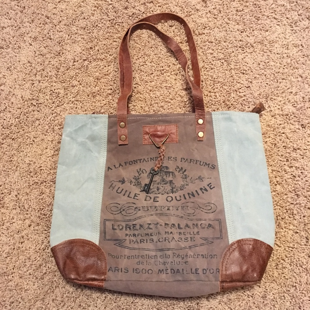 Canvas & Leather Purse/Tote